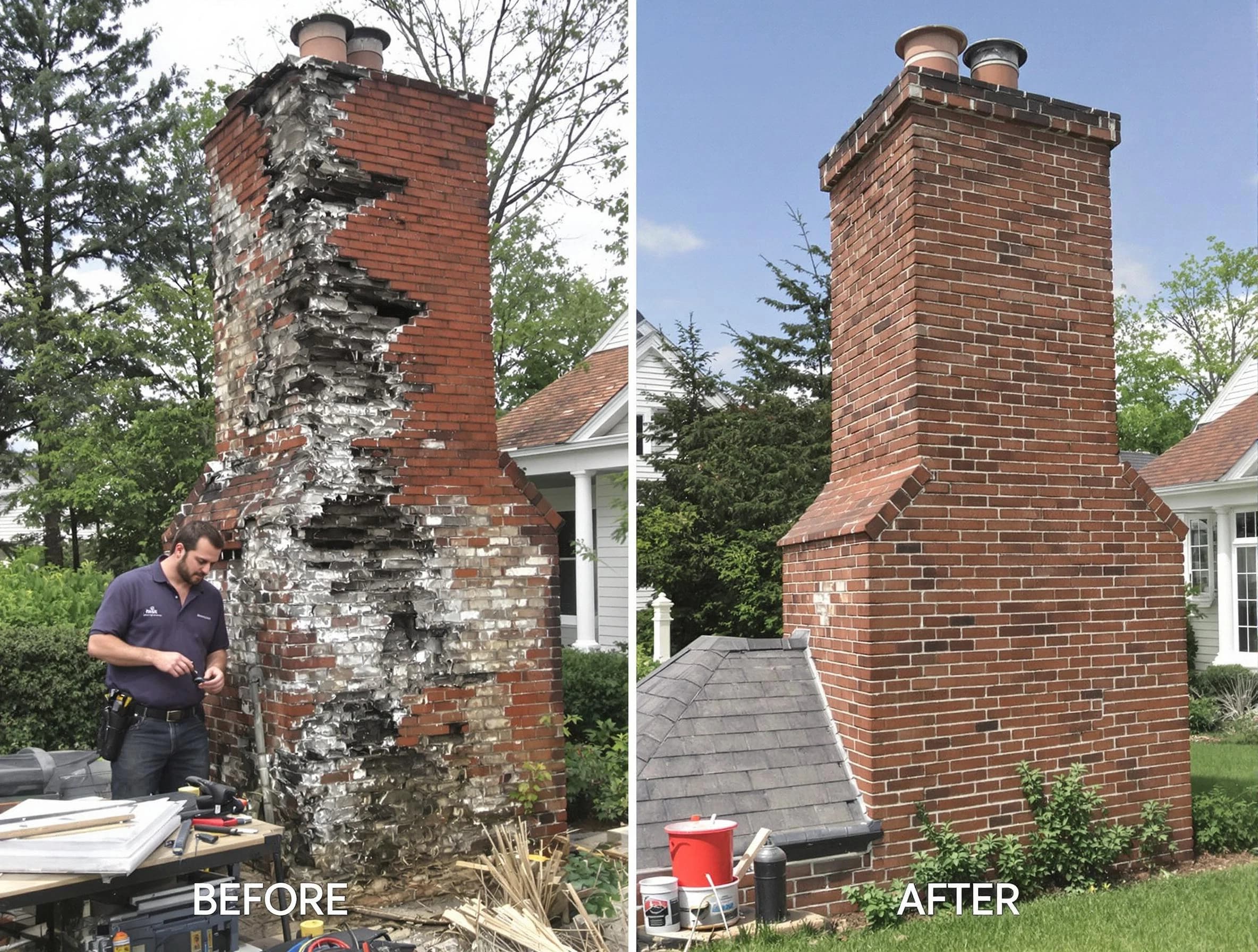 North Salt Lake Chimney Sweep performing a full chimney restoration in North Salt Lake, UT