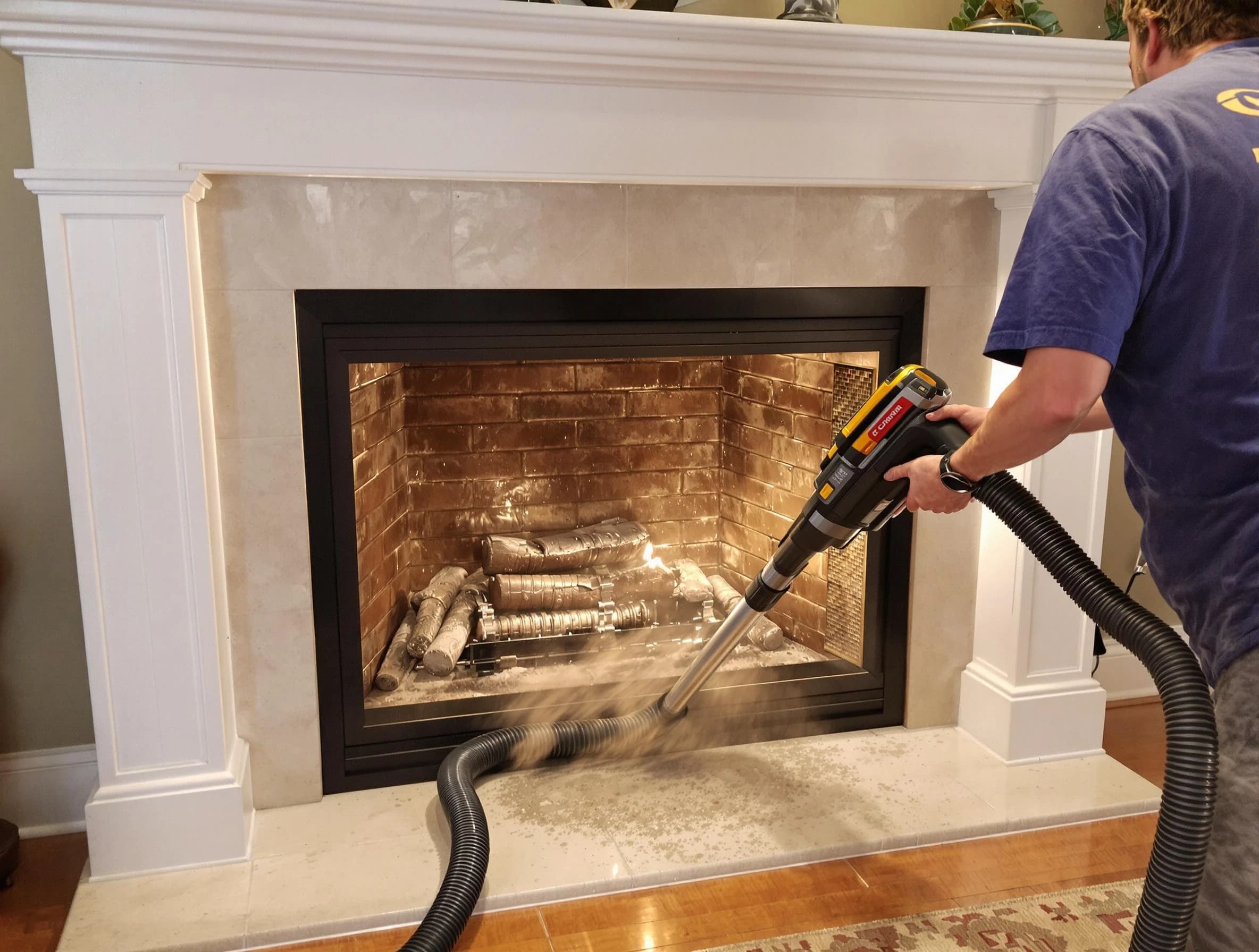 Fireplace cleaning performed by North Salt Lake Chimney Sweep in North Salt Lake, UT