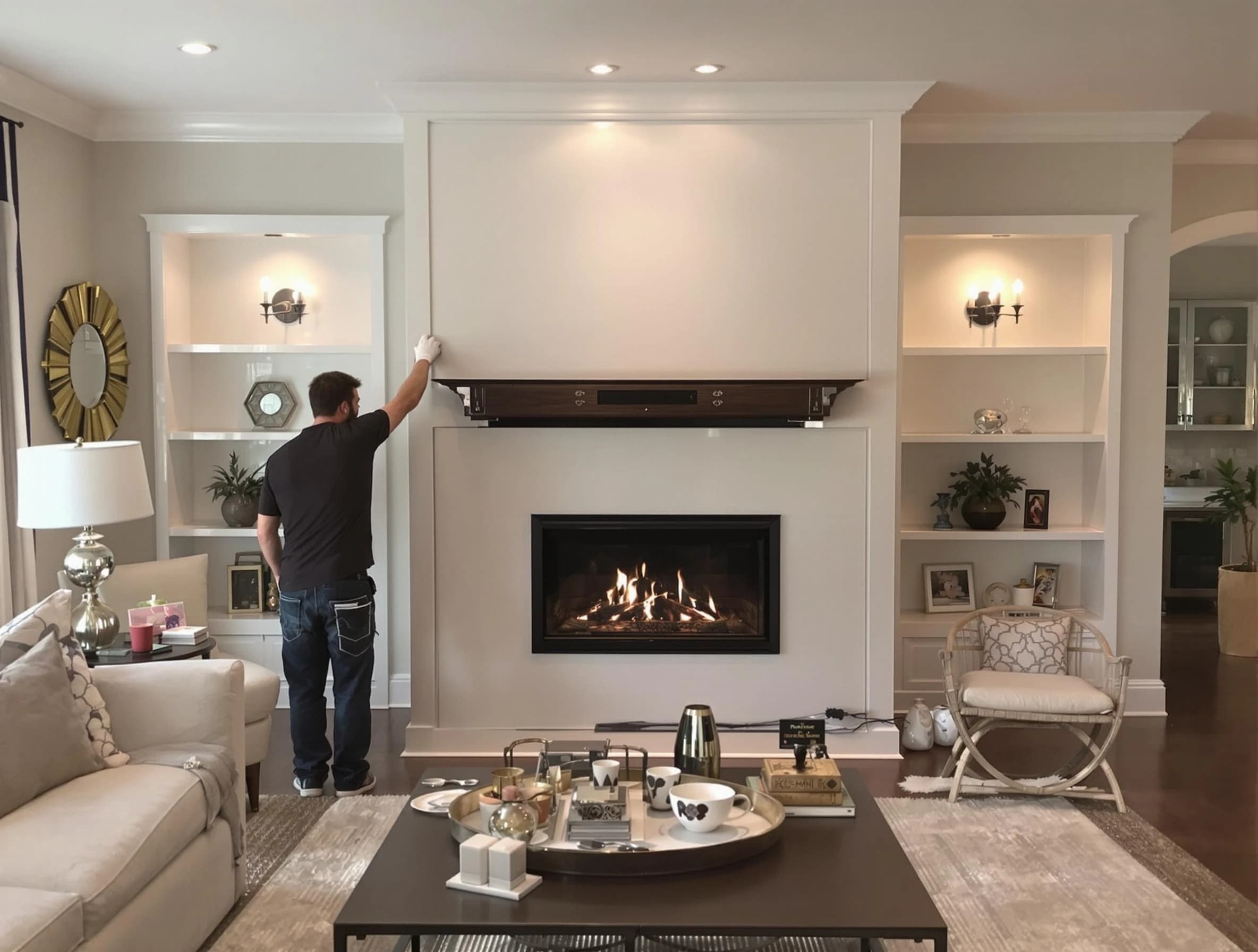 North Salt Lake Chimney Sweep installing a new fireplace in North Salt Lake, UT