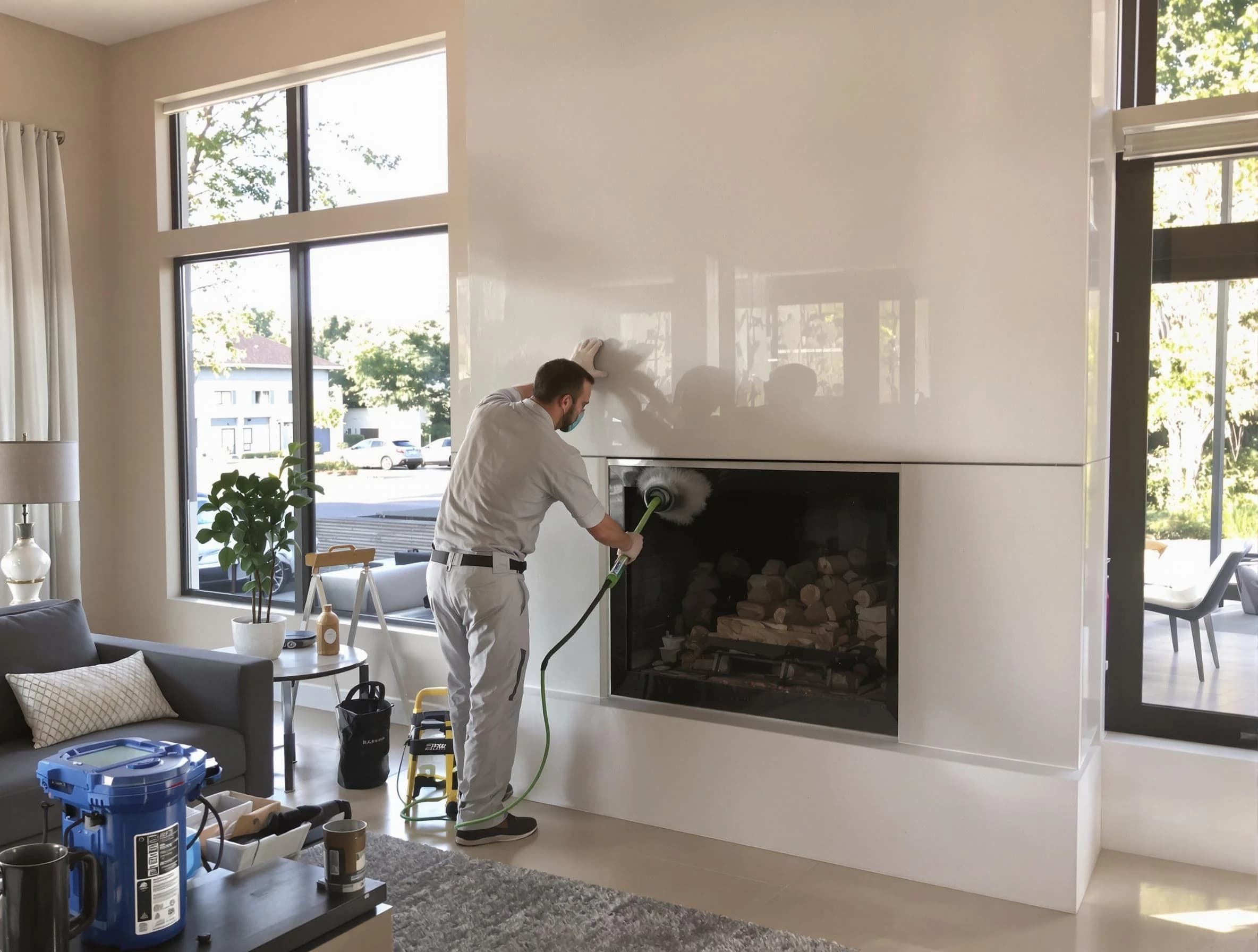 North Salt Lake Chimney Sweep performing thorough soot removal in North Salt Lake, UT