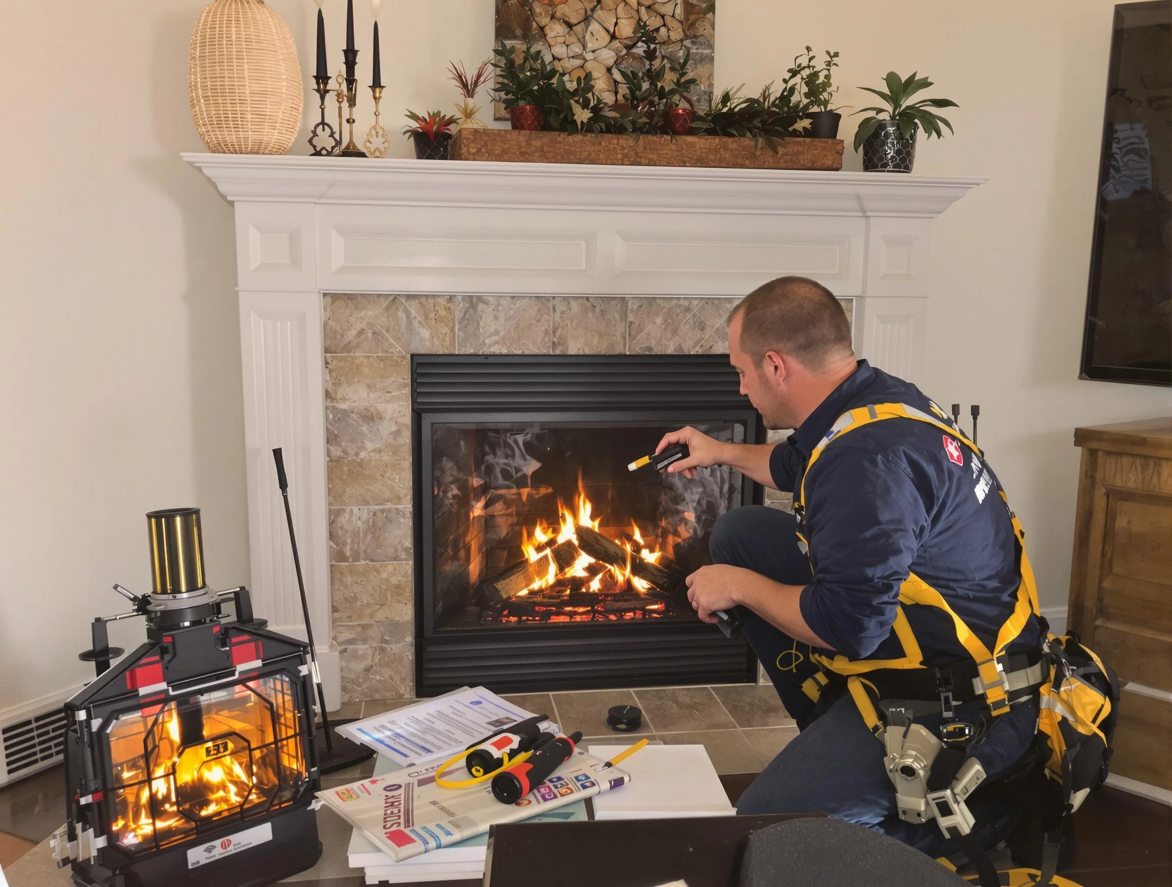 Safety-focused fireplace inspection by North Salt Lake Chimney Sweep in North Salt Lake, UT